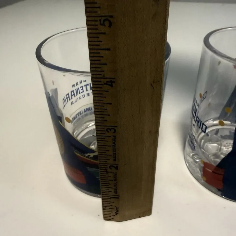 Set Of 2 Gran Centenario Tequila Collectible Glasses Futball Soccer Mexico